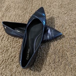 Blue Calvin Klein Flats